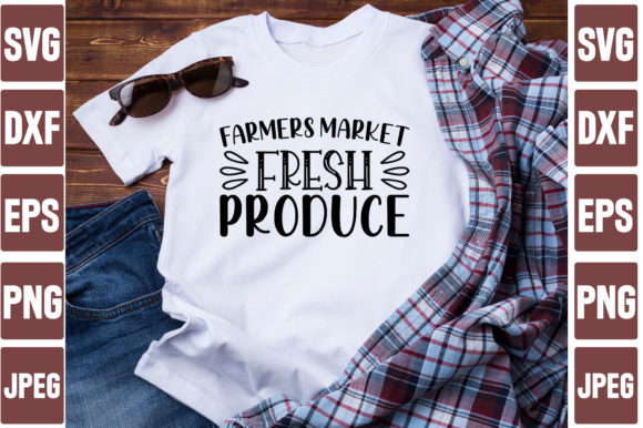 Farmers Market Fresh Produce Graphics for T-Shirt Designs