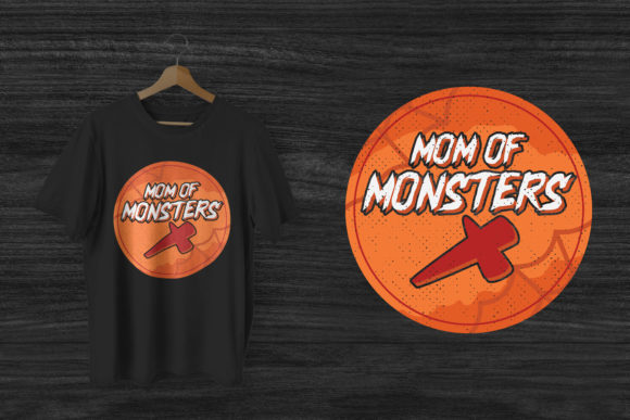 Halloween Mom of Monsters Graphics & T-Shirt Designs