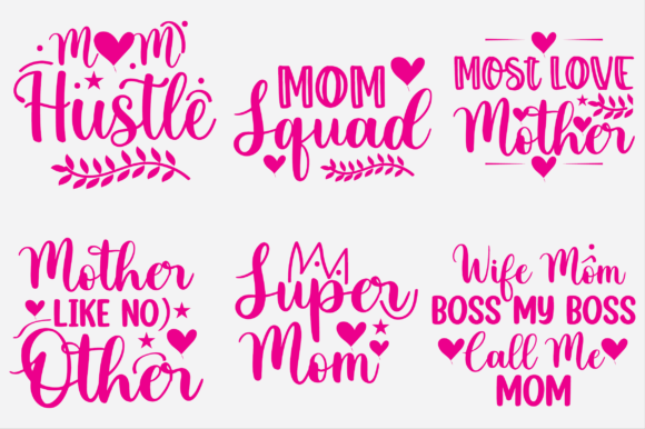 Mom Typography Bundle: Graphics & Print Templates