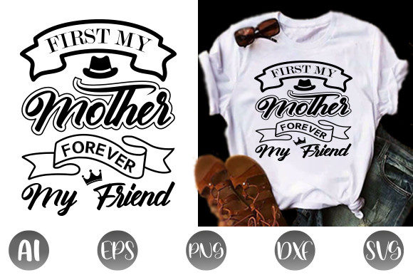 Mom Typography Shirt Design: Graphics & Print Templates