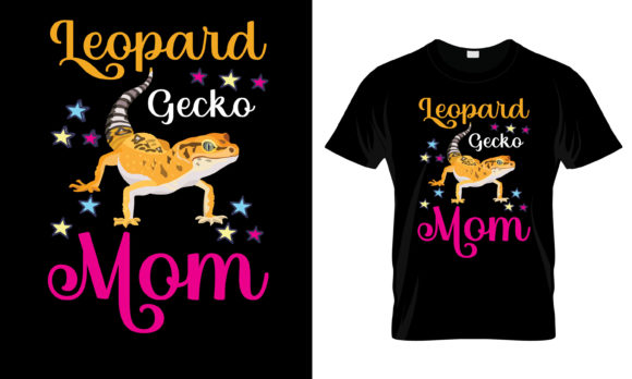 Stitching the Leopard Gecko Mom T-Shirt Design