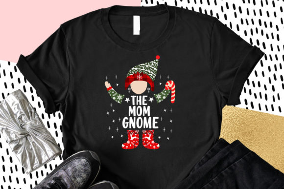 The Mom Gnome Christmas T-Shirt: Graphics and Print Templates
